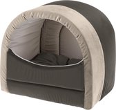kattenhuis Majesty 40 x 36 cm textiel grijs/beige