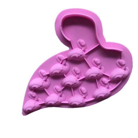 ProductGoods - Moule de cuisson en Siliconen - Moule à bonbon - Flamingo - 10 pièces en forme de flamant rose - Ustensiles de cuisson