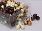 Opal Natural Combi Kerstballen - Cb. 144 Glasballen/wire Opal Natural Combi 25mm