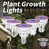 Hoogwaardige groeilamp met 80 LEDS (E14 kleine fitting) - bloeilamp - kweeklamp - grow light - groeilicht - kweekbak - kweekkas