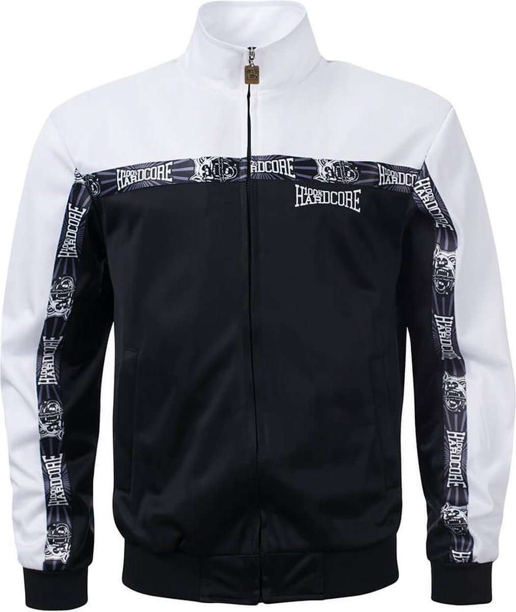 100% Hardcore Training Jacket Classic Wit-zwart maat XL