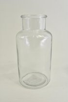 Kruiken En Flessen - Fles Glas Herman Helder D8,5 H16cm