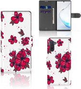 Geschikt voor Samsung Galaxy Note 10 Hoesje Blossom Rood