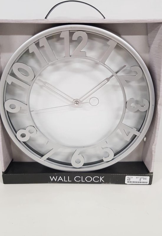 Reloj de pared fabricado acero inoxidable y cristal 30cm Hermle 30471-002100