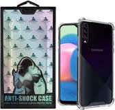 Backcover Anti-Shock TPU + PC voor Samsung A30S - Transparant