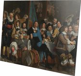 Schuttersmaaltijd ter viering van de Vrede van Munster | Bartholomeus van der Helst | Aluminium | Schilderij | Wanddecoratie | 80 x 120