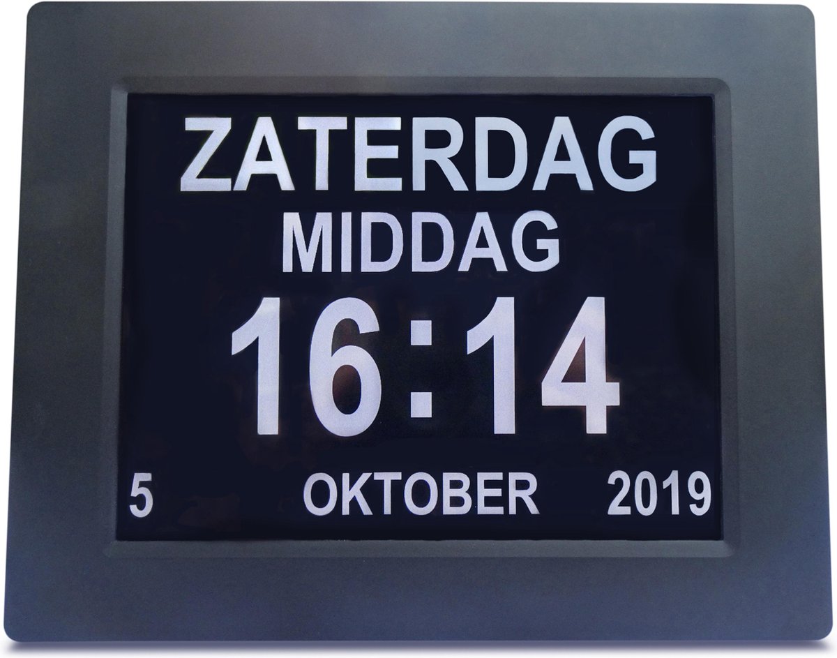 Digitale Klok Voor Dementerende en Vergeetachtige Ouderen – Kalenderklok  Met Datum,... | bol.com