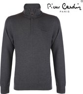 Pierre Cardin - Heren Sweater met rits - Donker Grijs