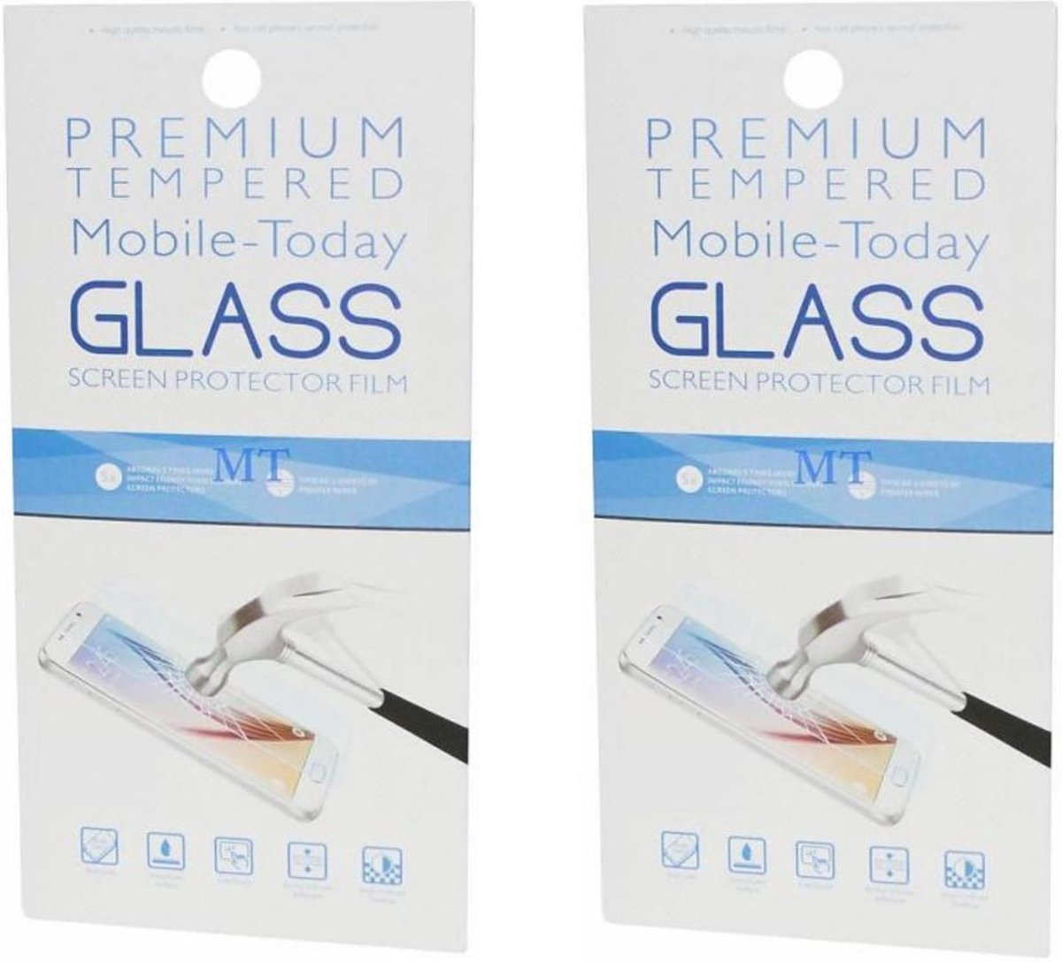 Samsung A10 Screenprotector - Glas - 2 stuks - Premium Tempered – 1 plus 1 gratis