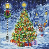 Diamond Painting Volwassenen - Ronde Steentjes - Volledig Pakket - Hobby - Diamond Dotz® - DD15.016 - Oh denneboom in de sneeuw 67 x 67cm