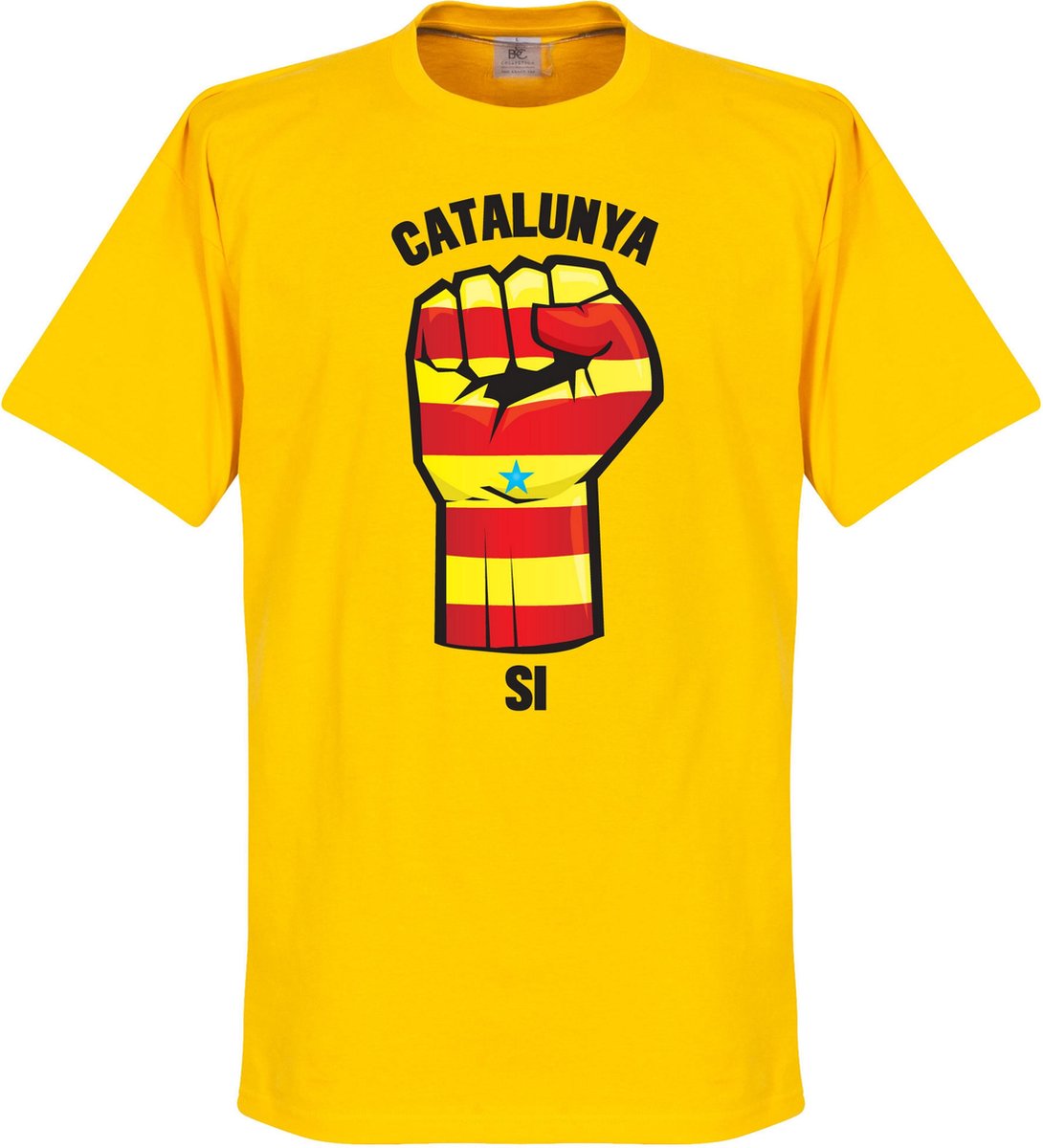 1090x1200.jpg Catalonië Fist T-Shirt - Geel - XL - Afbeelding 1