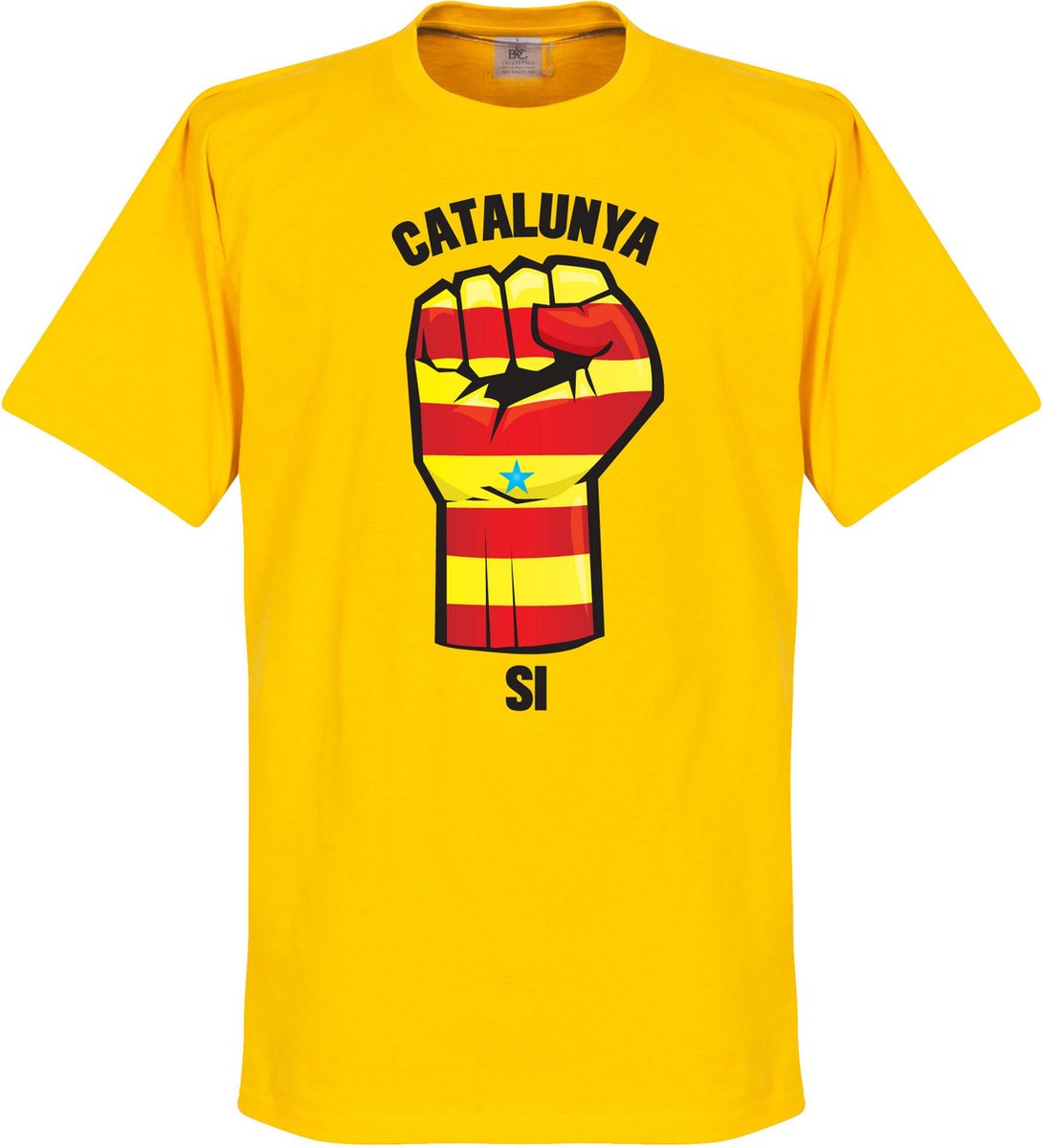 Catalonië Fist T-Shirt - Geel - M