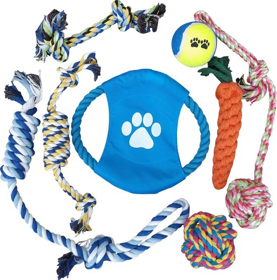 altijd Praten Malaise Honden Speelgoed - 8 Puppy speeltjes - Hondenspeeltjes - Hondenspeelgoed -  Touw - Bal... | bol.com