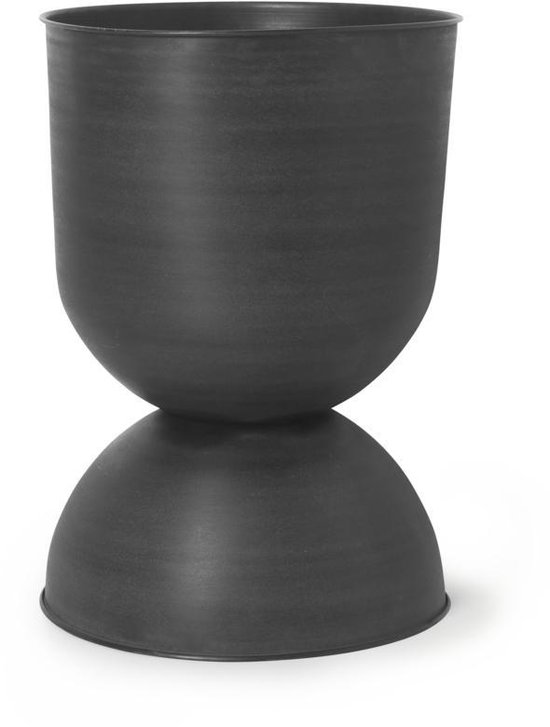 Ferm Living - Hourglass Pot - Bloempot - Small - Zwart - Ø: 30 x H: 42.5 cm  | bol.com