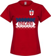 Engeland Dames Team T-Shirt - Rood - XL