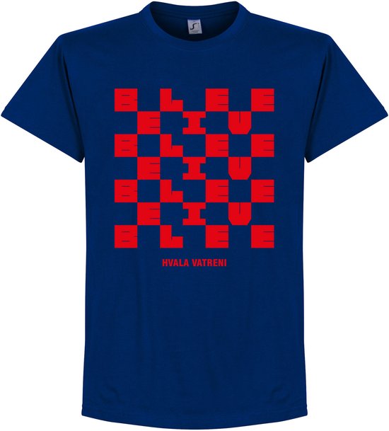 T-Shirt De Retrouvailles Croatie Hvala Vatreni - Marine - L