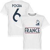 Frankrijk Pogba 6 Team T-Shirt - Wit - XXXL