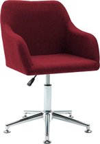 Luxe Bureaustoel Rood Stof (Incl organizer) - Bureau stoel - Burostoel - Directiestoel - Gamestoel - Kantoorstoel