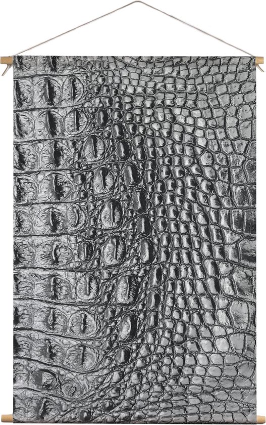 Krokodillenprint | Dieren | Textieldoek | Textielposter | Wanddecoratie | 90CM x 135CM” | Schilderij