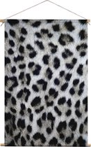 Sneeuw Luipaardprint | Dieren | Textieldoek | Textielposter | Wanddecoratie | 60CM x 90CM” | Schilderij
