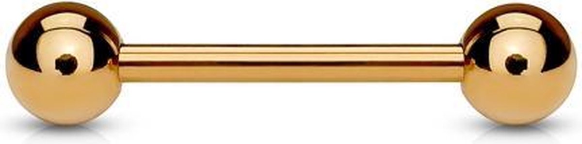 Piercing gold plated rose 12 mm - LMPiercings NL