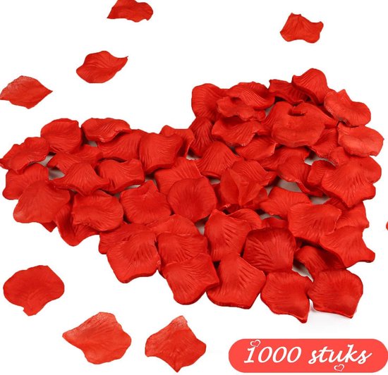 Feuilles de rose rouge 1000 pcs | Pétales de rose rouge | fausses feuilles  colorées |... | bol