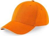 Senvi Sportieve Cap/Pet Geborsteld Katoen - Kleur: Oranje/Wit EK2021