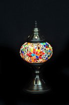 Sfeerverlichting Online tafellamp multicolour glas mozaïek Ø 13 cm en hoogte 28 cm - Turkse tafellamp - Oosterse tafellamp