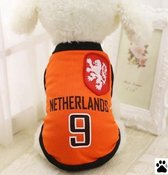 Shirt voor hondjes - "Voetbalshirt Nederland" - Maat XL (4,5-6KG)