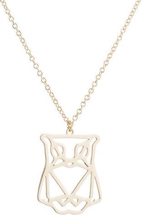24/7 Jewelry Collection Origami Uil Ketting - Goudkleurig