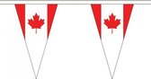 Canada landen punt vlaggetjes 5 meter - slinger / vlaggenlijn