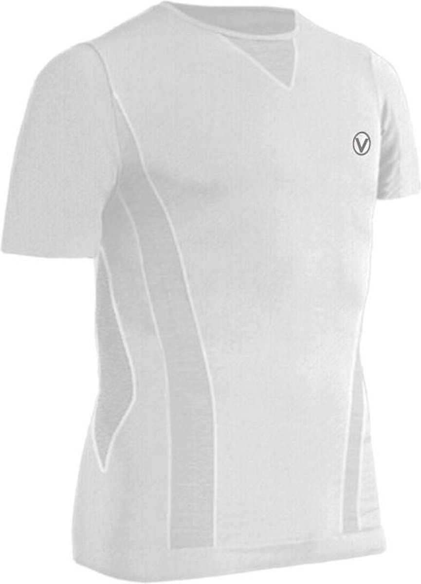 Performance Baselayer shirt korte mouwen wit - onderkledij lopen/fietsen/voetbal