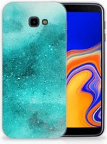 Geschikt voor Samsung Galaxy J4 Plus (2018) TPU Siliconen Hoesje Painting Blue