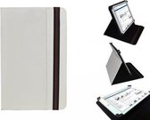 Hoes voor de Iconbit Nettab Skat 3g Quad Nt 3805c, Multi-stand Cover, Ideale Tablet Case, Wit, merk i12Cover