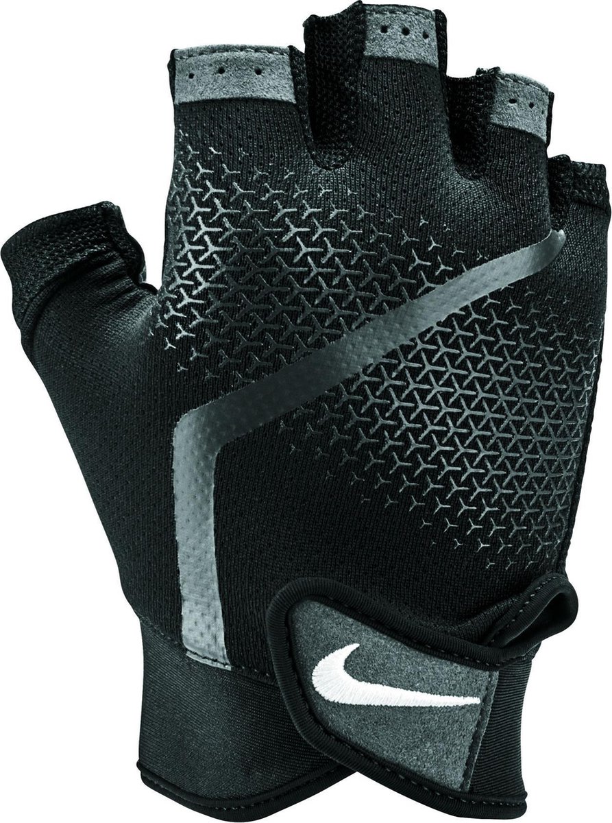Nike Extreme Fitness Glove Heren  Sporthandschoenen - Mannen - zwart/grijs - Nike