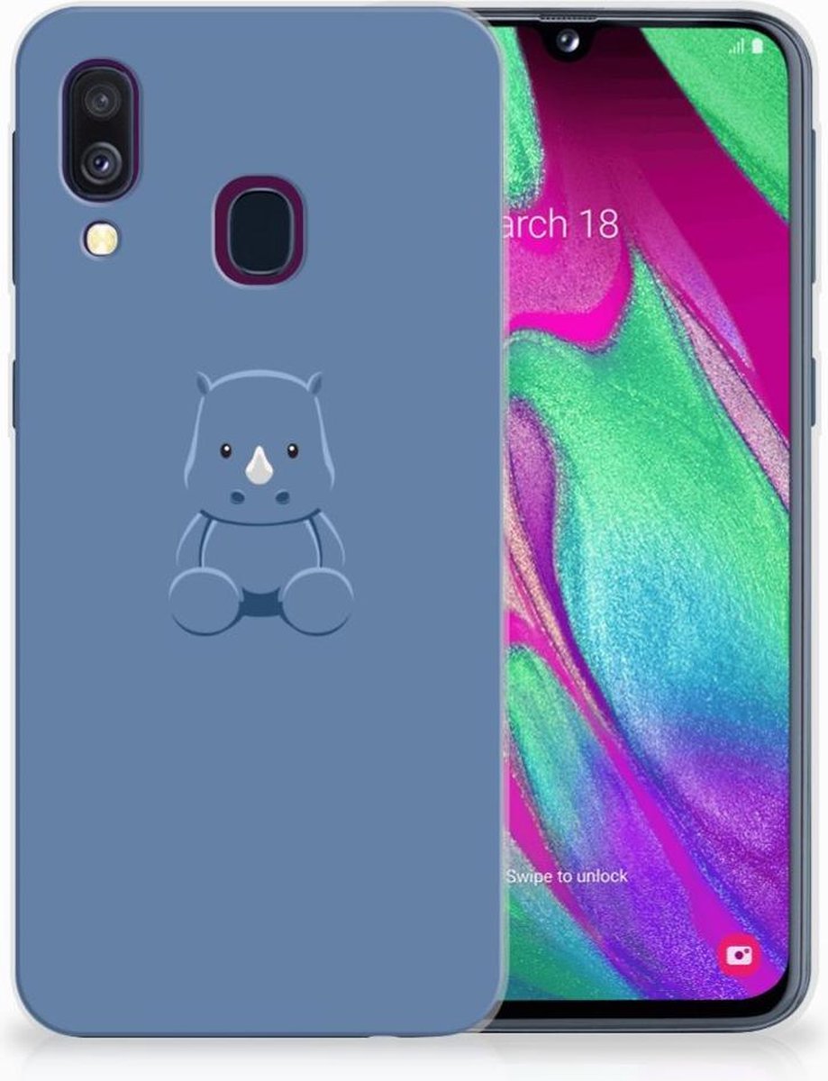 Samsung Galaxy A40 Telefoonhoesje met Naam Baby Rhino