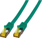 EFB Elektronik MK7001.1GR RJ45 Netwerkkabel, patchkabel CAT 6a (losse kabel CAT 7) S/FTP 1.00 m Groen Vlambestendig, Halogeenvrij, Snagless, Vergulde