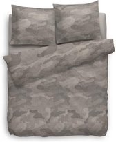 Heckett & Lane Douglas - Flanel - Dekbedovertrek - Lits-jumeaux - 240x200/220 cm + 2 kussenslopen 60x70 cm - Taupe