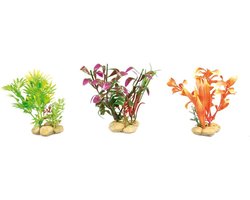 Flamingo Aquarium accessoire Plantje Met Stenen