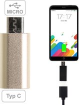 USB Type C Female naar Micro USB Male Adapter – Goud