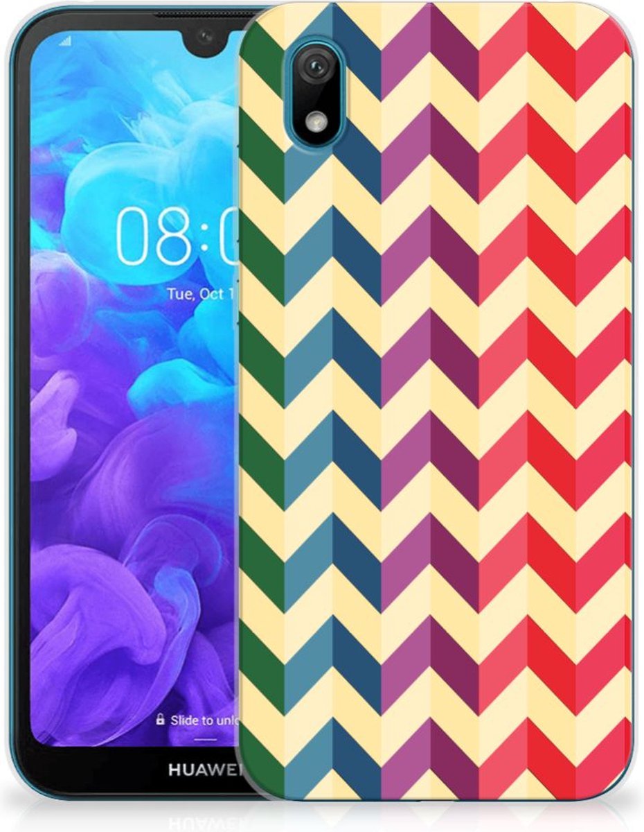 Huawei Y5 (2019) TPU bumper Zigzag Multi Color