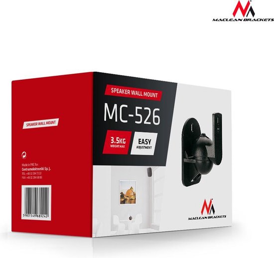 Luidspreker muurbeugel (x2) Speakers houder Maclean MC-526 - 