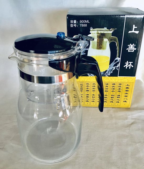 toezicht houden op Koopje Articulatie Theepot-filter setsysteem 900 ml voor 3-4 glazen thee Uniek theefilter  potje voor... | bol.com