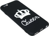 Queen hoesje siliconen zwart Geschikt voor iPhone 6 / 6S