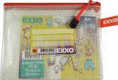 EXXO-HFP #34116 - A6-XL Opbergtas Handy; Multi-Purpose; Rits Rood; 5 stuks