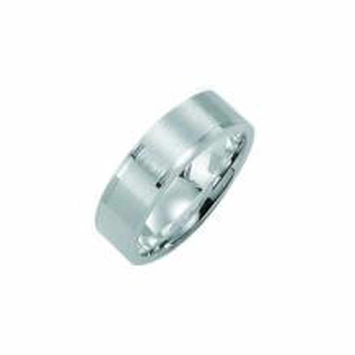 Kiss Me ring zilver mat met hoogglans elementen KM121 maat 54