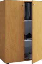 Vandol Lonal Mini Opberg-/Kledingkast - 110 cm - 3 opbergvakken - Bruin - Geschikt voor kinderen