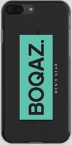 BOQAZ. iPhone 7 Plus hoesje - Labelized Collection - Turquoise print BOQAZ