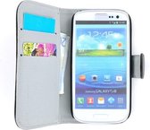 Samsung Galaxy S3 i9300 Wallet Bookcase P hoesje Zwart