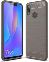 Armor Brushed TPU Back Cover - Huawei P Smart Plus Hoesje - Grijs